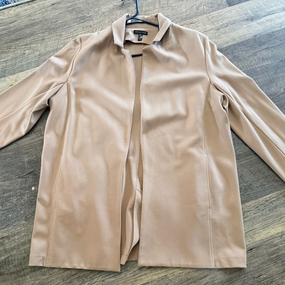 Eileen Fisher Beige Knit Cardigan